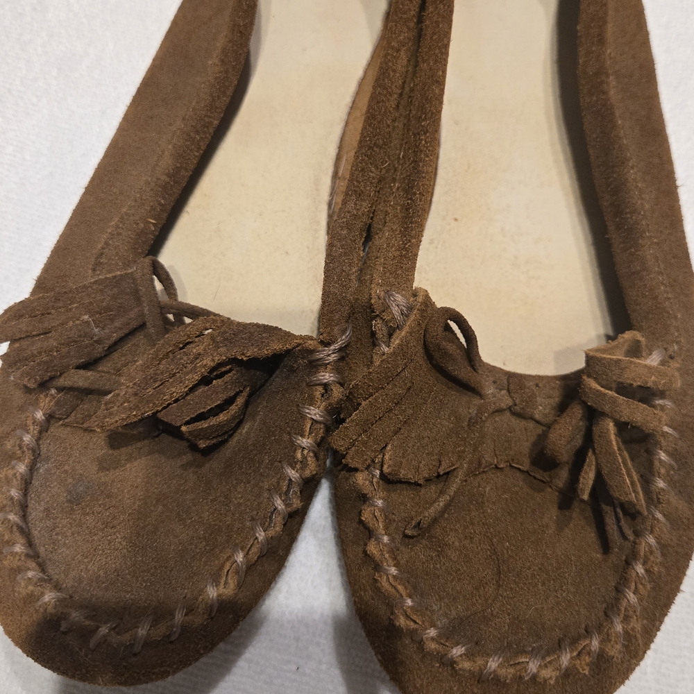 Others Follow Brown Suede Tassel Moccasins